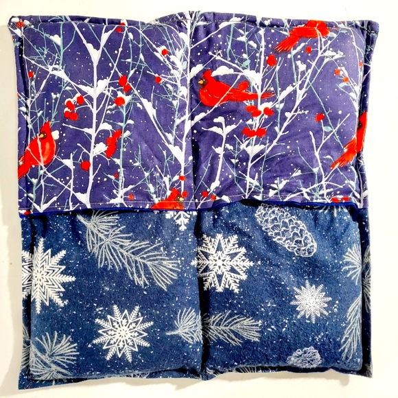 Rice-flax seed therapeutic heating-cooling foot/hand warmer, rice bag, Cardinals - Picture 3 of 3